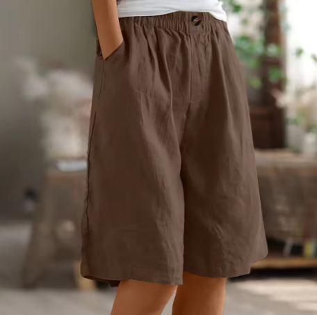 Dames Korte Broek Casual Met Elastische Tailleband 12