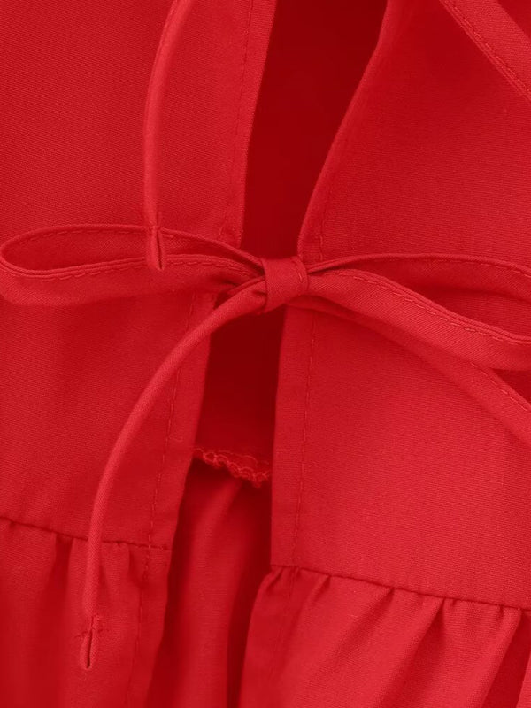 Dames Korte Puff Mouw Top met Spaghetti Bandjes 1