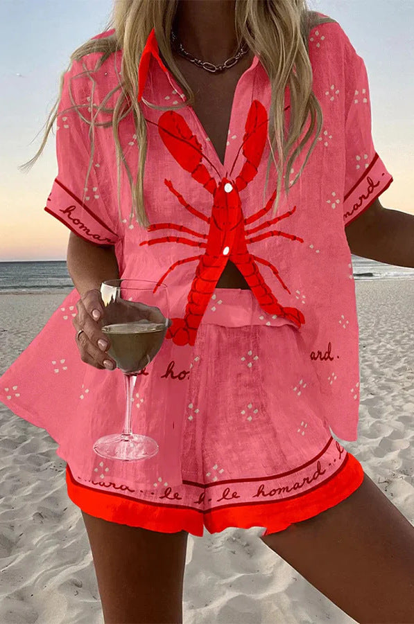 Dames Korte Zomer Strandpak Casual 0