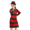 Dames Kostuum Halloween Freddy Krueger Stijl Set met Jurk en Accessoires 1