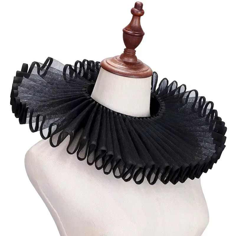 Dames Kraag Vintage Renaissance Stijl Met Ruches 0