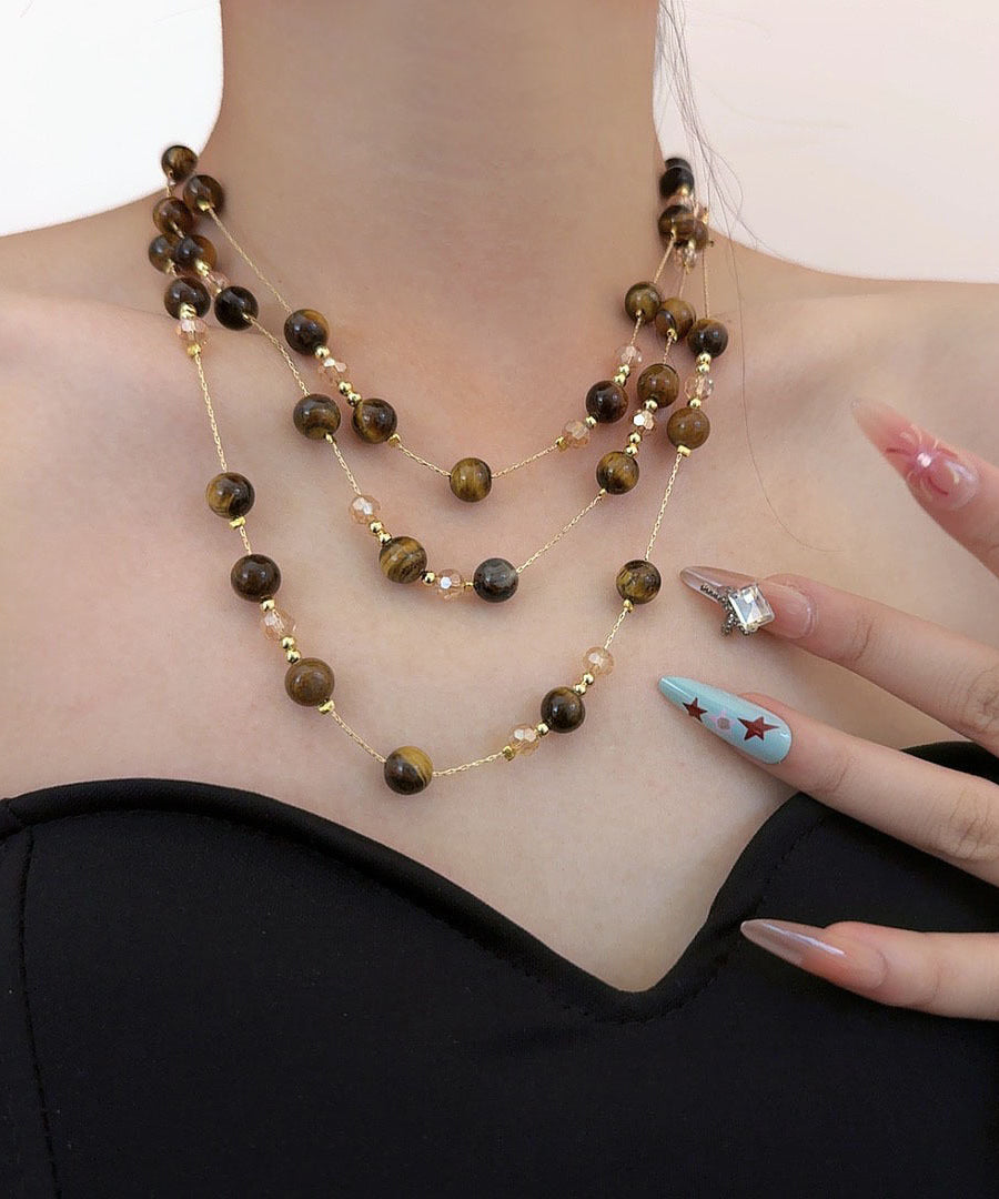 Dames Kralenketting Tijgeroog Stijlvol Design 1