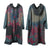 Dames Kunst Jurk met Kap en Treksnoer in Groene Print 7