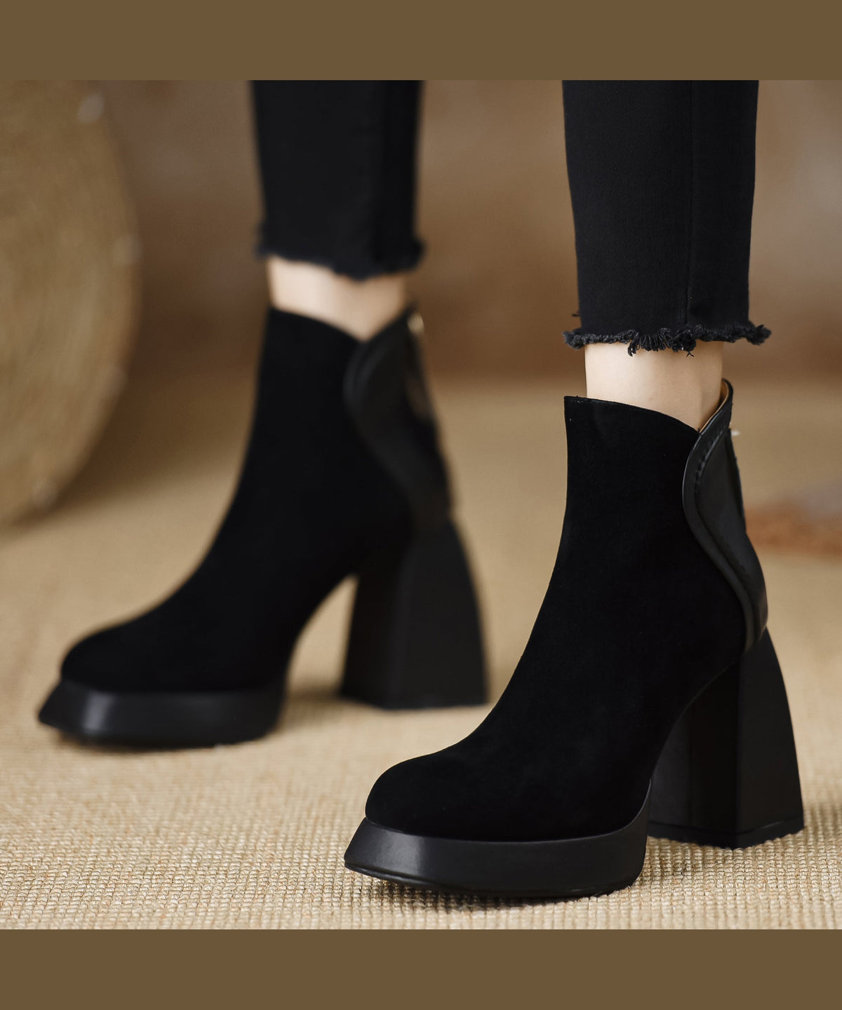 Dames Laarzen Met Ritssluiting Trendy Design voor Casual en Formele Gelegenheden 2