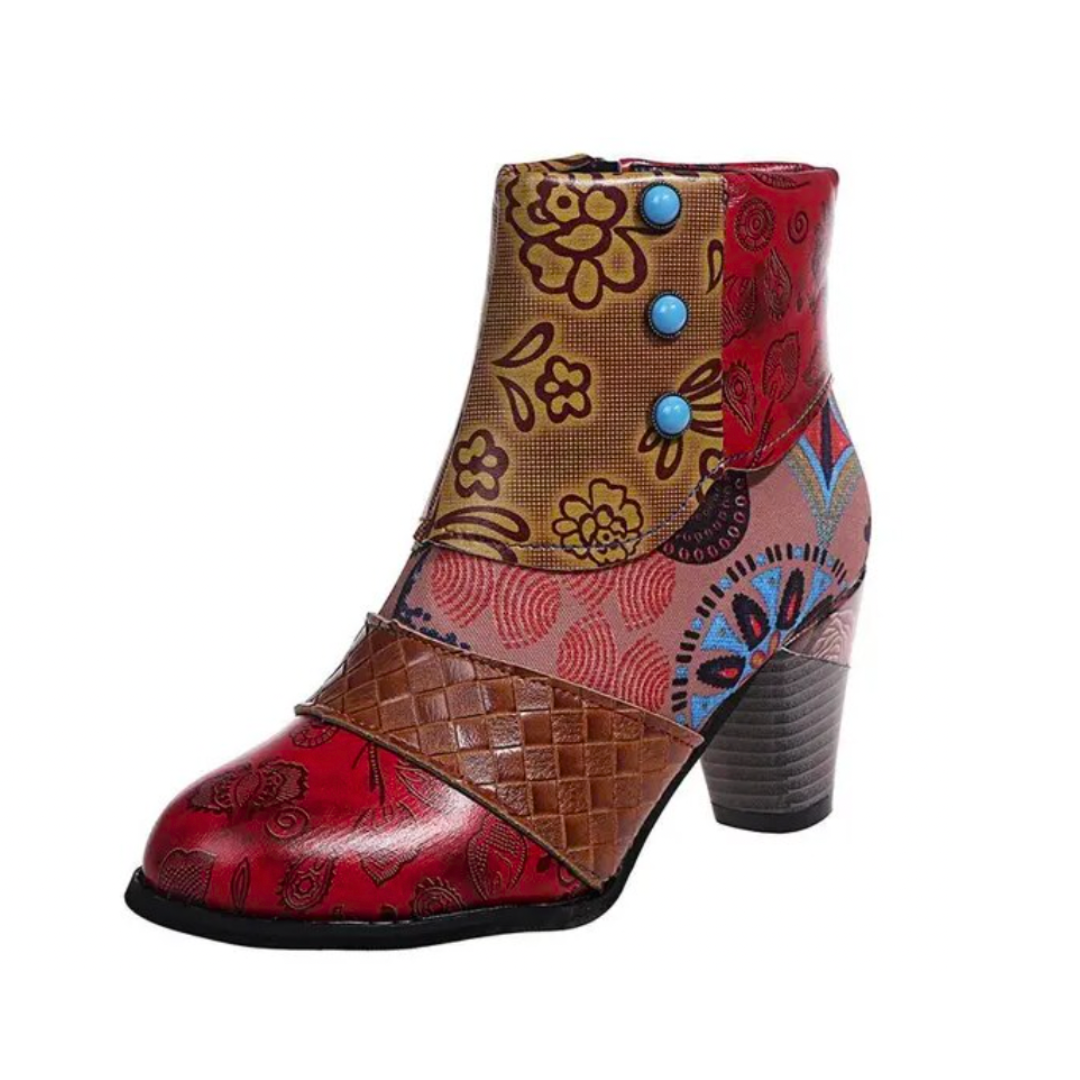 Dames Laarzen Retro Waterdicht Met Hoge Hak 1