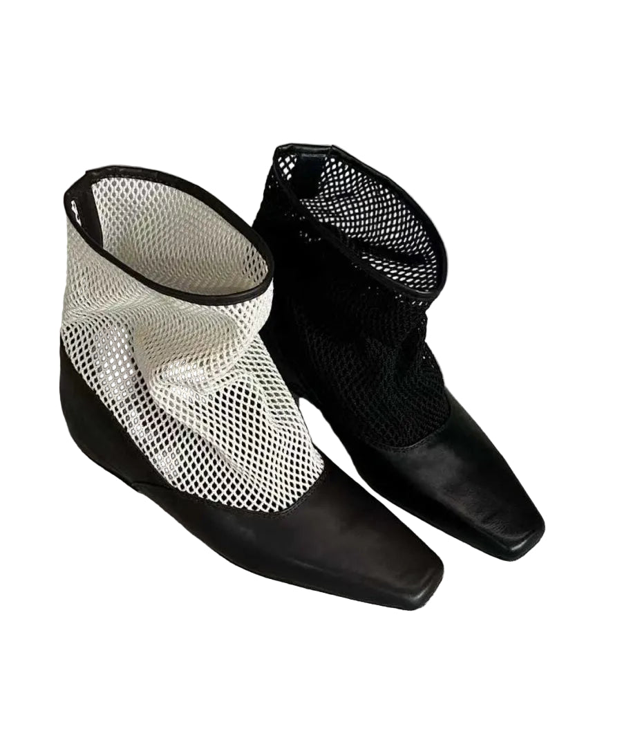 Dames Laarzen Vierkante Neus met Ademend Design 1