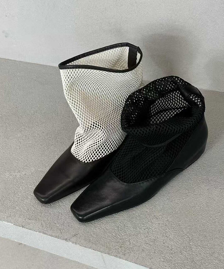 Dames Laarzen Vierkante Neus met Ademend Design 2
