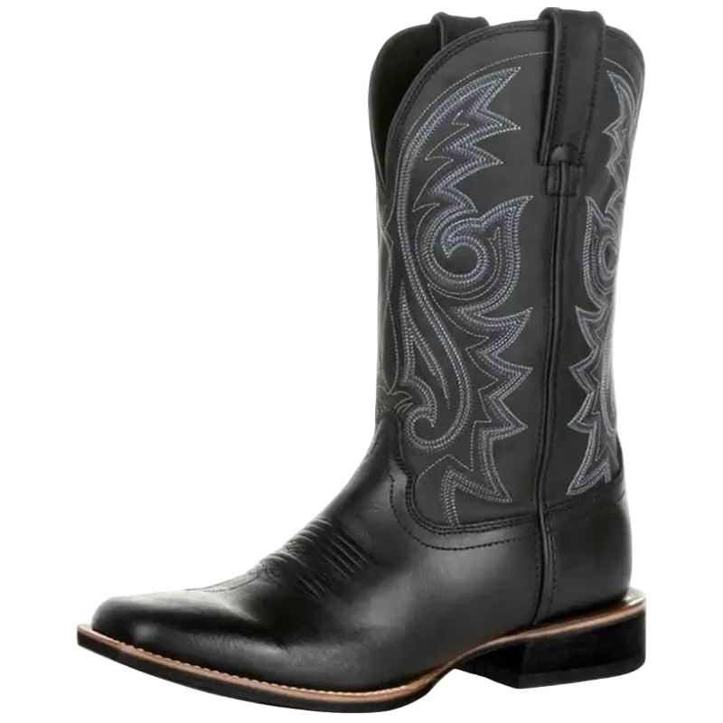 Dames Laarzen Western Vegan Leer met Borduursels 0