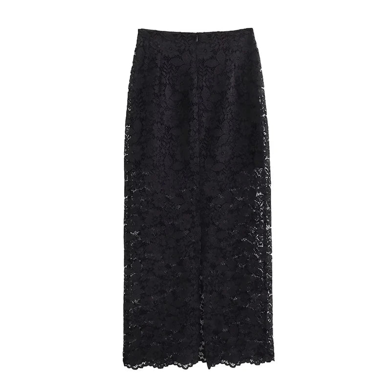 Dames Lace Blazer en Rok Set 3