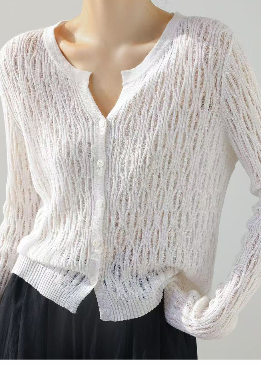 Dames Lang Vest Met Uitgesneden Stijl En Lange Mouwen 3