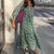 Dames Langärmelig Kleid Geometrisches Muster Modern 5