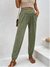 Dames Lange Broek Hoge Taille Met Zakken Polyester Casual Pasvorm 2