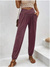 Dames Lange Broek Hoge Taille Met Zakken Polyester Casual Pasvorm 3