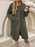 Dames Lange Fleece Vest met Knoopdetails Casual 2