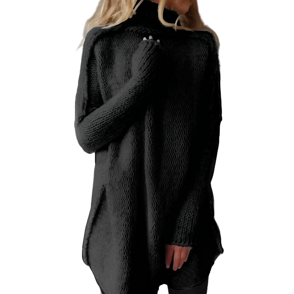 Dames Lange Gebreide Trui Casual 1