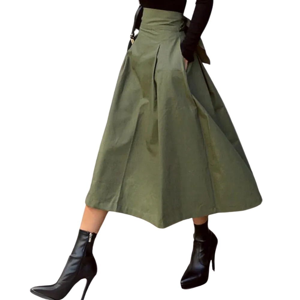 Dames Lange Hoge Taille Rok Stijlvol voor Herfst 0