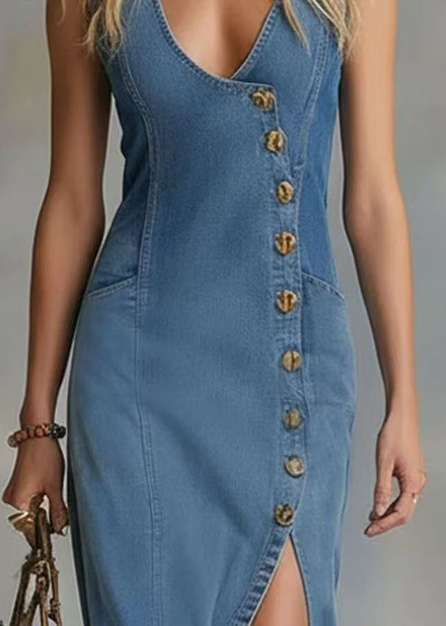 Dames Lange Jurk Asymmetrisch Design 3
