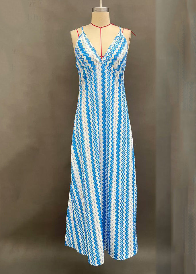 Dames Lange Jurk Bohemien Stijl Met Spaghettibandjes 4