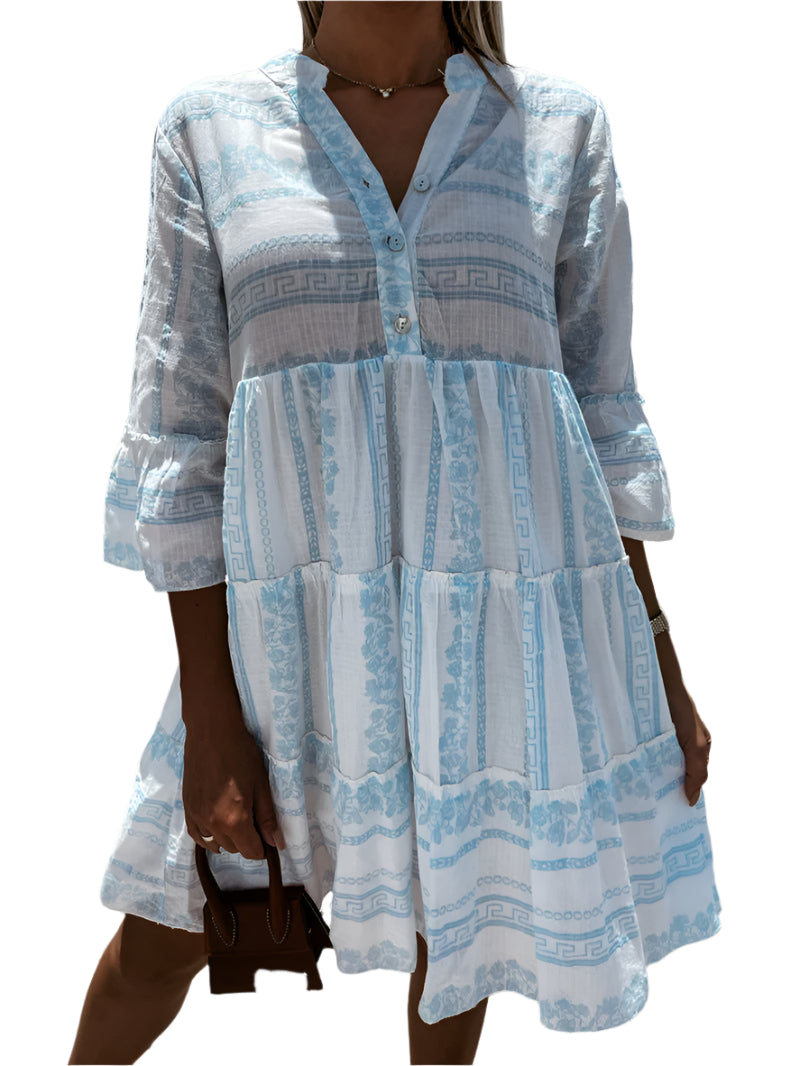 Dames Lange Jurk Boho Stijl Luchtige Stof voor Feestelijke en Zomer Kleding 0