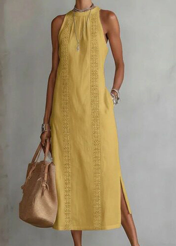 Dames Lange Jurk Met Open Kant Zomerstijl 1