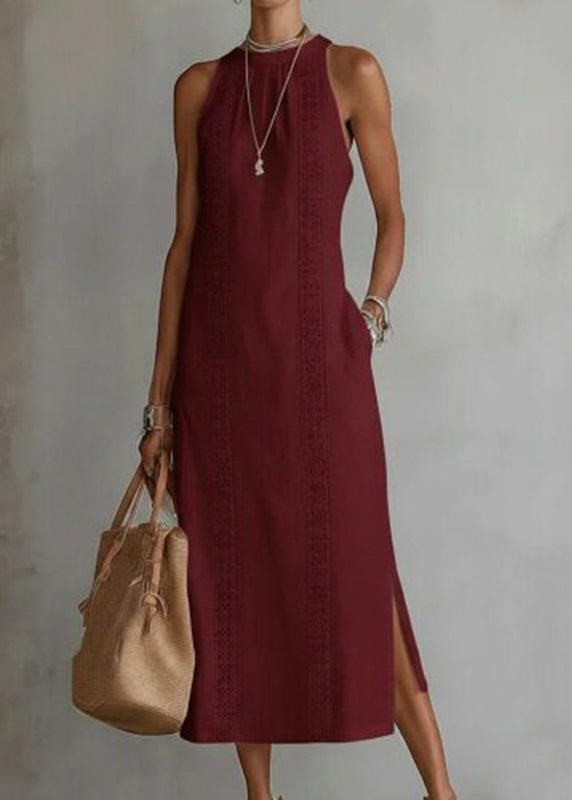 Dames Lange Jurk Met Open Kant Zomerstijl 2