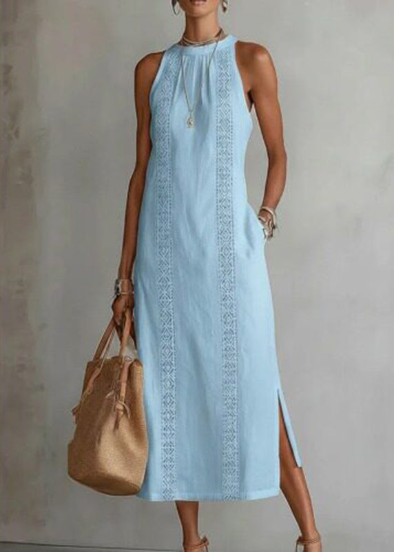 Dames Lange Jurk Met Open Kant Zomerstijl 4