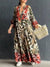 Dames Lange Jurk Relaxed Pasvorm Trendy Print Hoogwaardige Stof 2