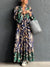 Dames Lange Jurk Relaxed Pasvorm Trendy Print Hoogwaardige Stof 3