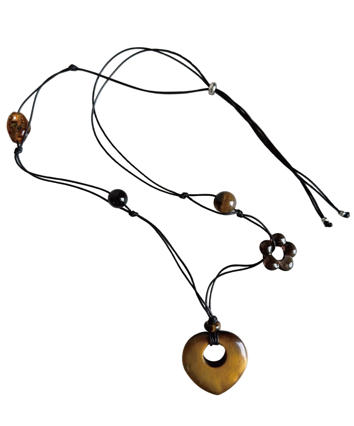 Dames Lange Ketting Met Uitgeholde Edelsteen Hanger 1