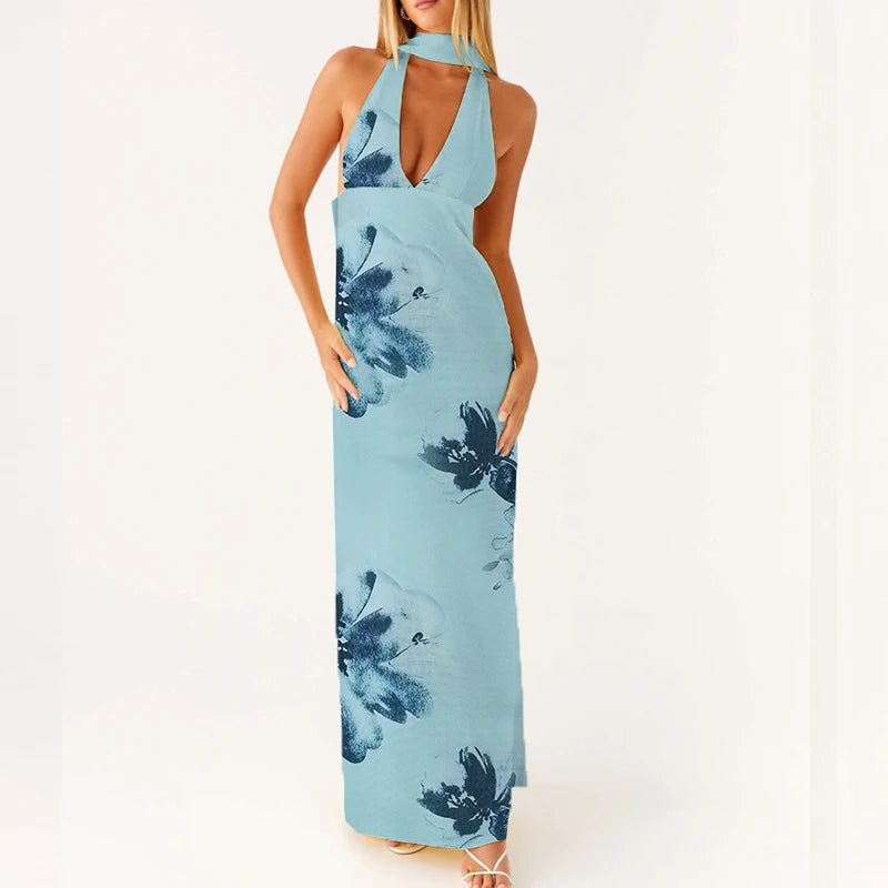 Dames Lange Maxi Jurk Halter Boho Stijl voor Zomerse Evenementen 10
