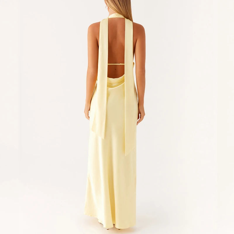 Dames Lange Maxi Jurk Halter Boho Stijl voor Zomerse Evenementen 1