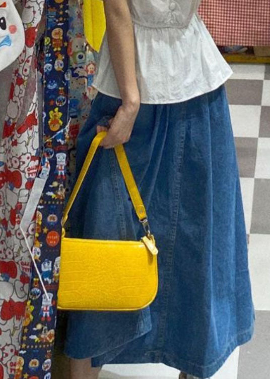 Dames Lange Rok A-Lijn Hoge Taille met Patchwork Design 4