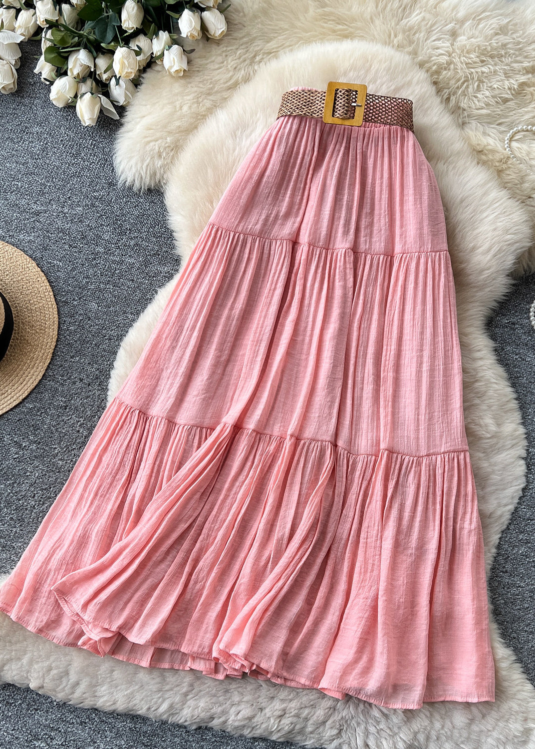 Dames Lange Rok Boho Patchwork Met Gerimpeld Ontwerp Voor Zomerse Casual Looks 1