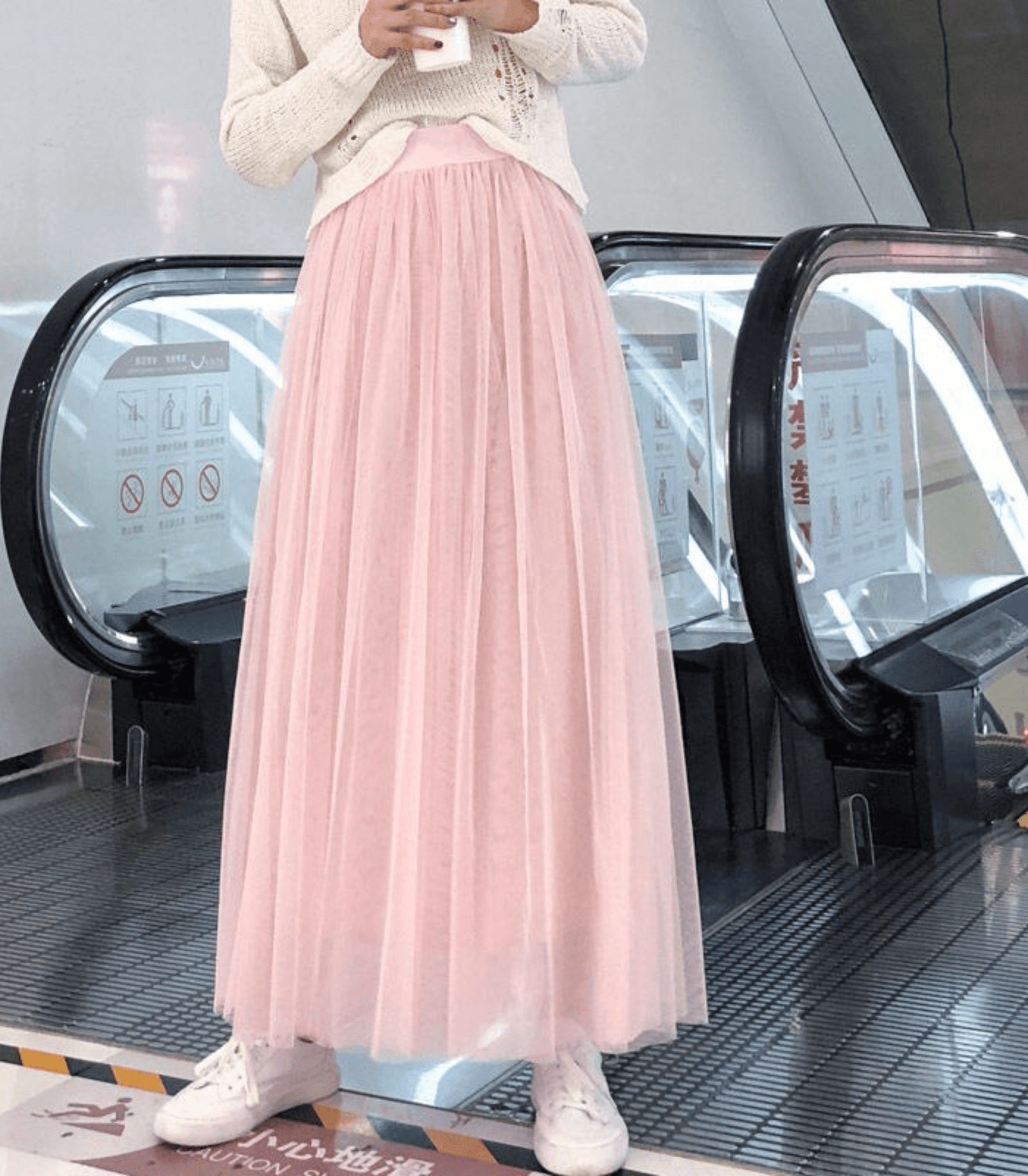 Dames Lange Rok Hoge Taille Aansluitend 6