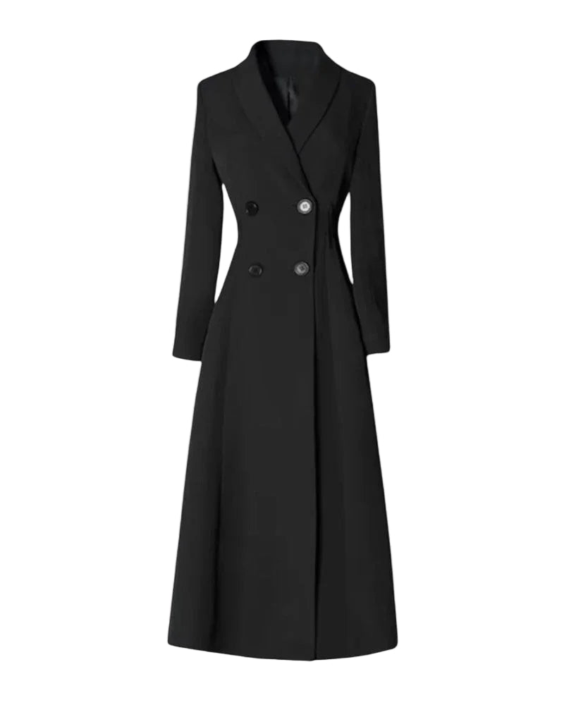 Dames Lange Trenchcoat Met Knoopdetail 0