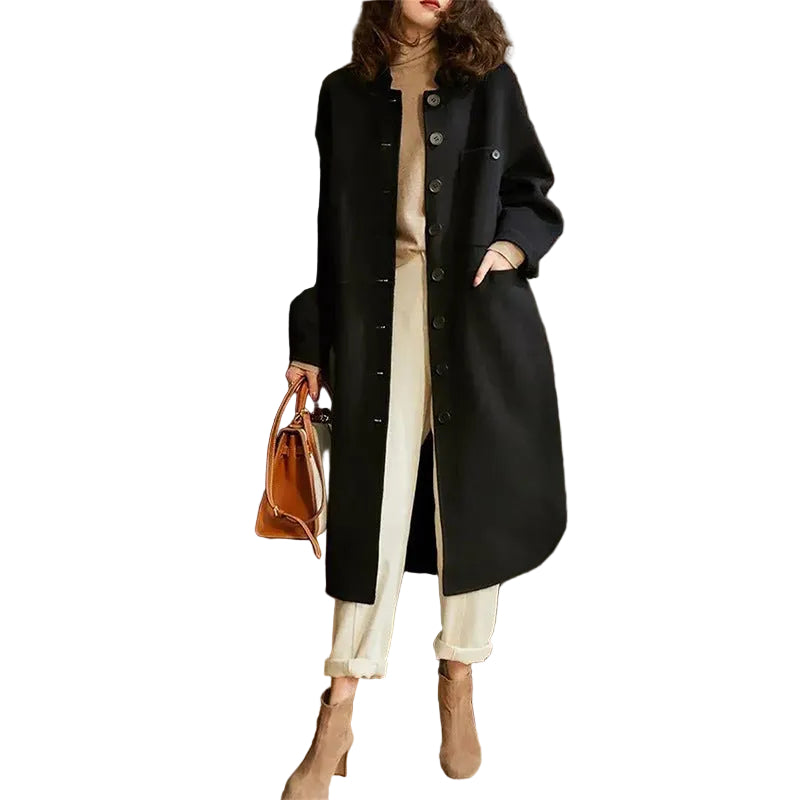 Dames Lange Trenchcoat Stijlvol voor Elke Gelegenheid 0