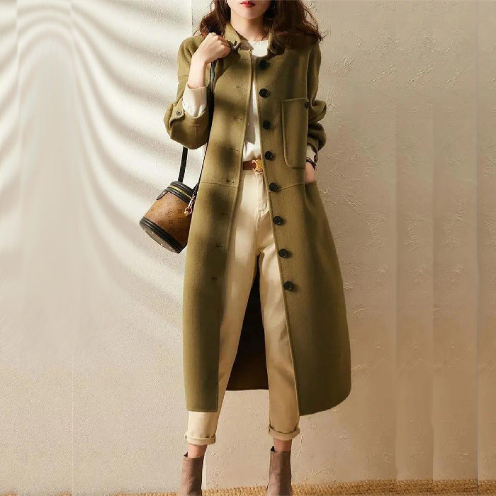 Dames Lange Trenchcoat Stijlvol voor Elke Gelegenheid 4