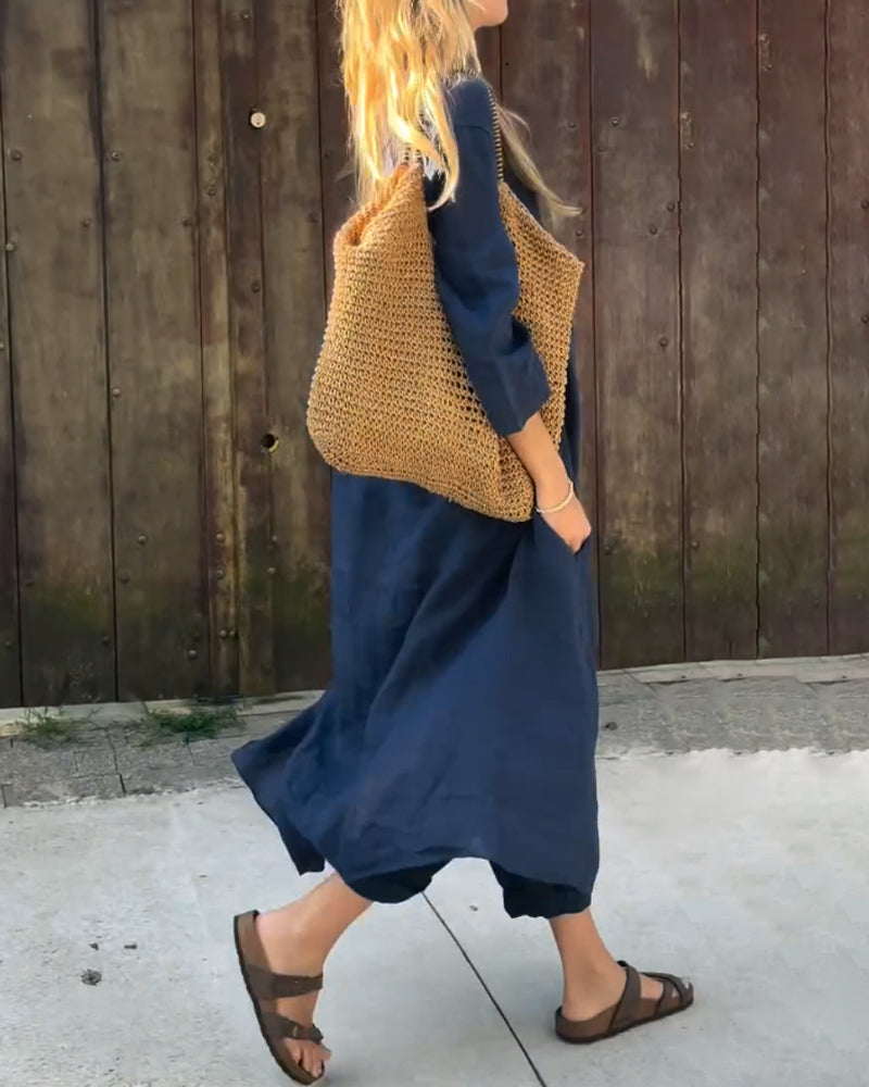 Dames Lange Tuniek en Broekset Casual Stijl 2