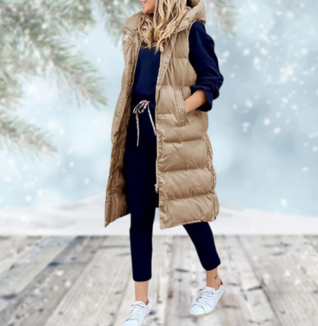 Dames Lange Weste Mantel Stijlvol 2