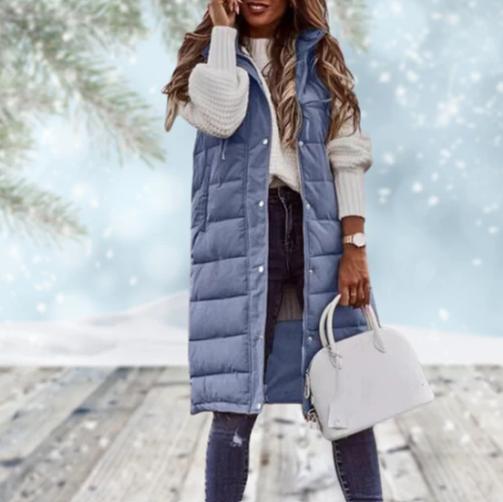 Dames Lange Weste Mantel Stijlvol 6