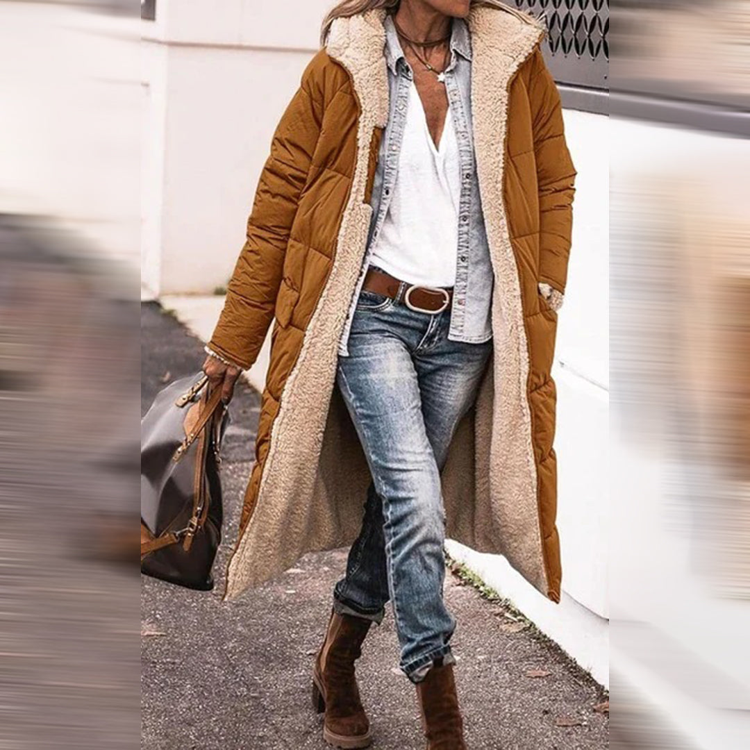 Dames Lange Winterjas Gewatteerd Duurzaam en Warm 2