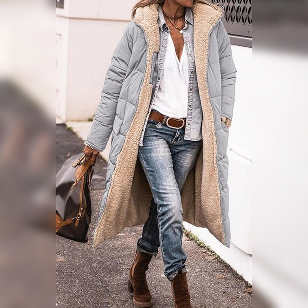 Dames Lange Winterjas Gewatteerd Duurzaam en Warm 3