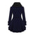Dames Lange Winterjas Gewatteerd Met Bontkraag en Comfortabel Design 8