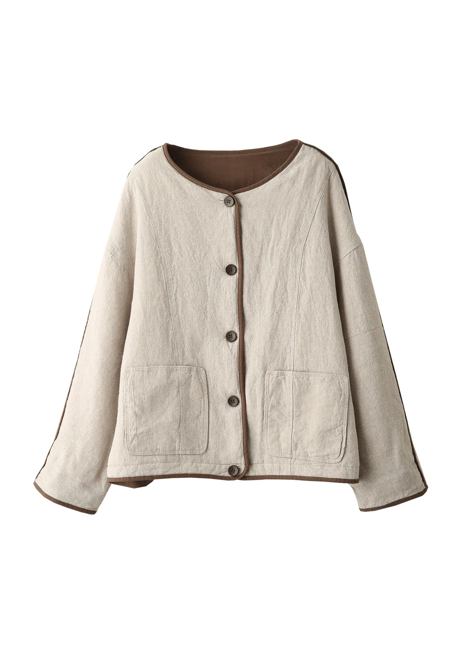 Dames Lange Winterjas Losse Pasvorm Met Patchwork Design 4