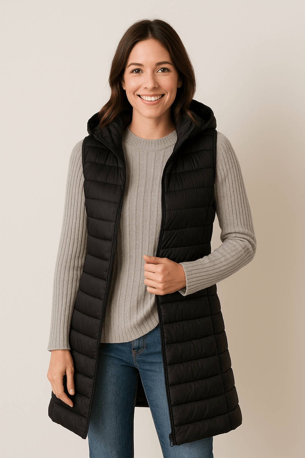 Dames Lange Winterjas Met Capuchon Gewatteerd Stylish 8