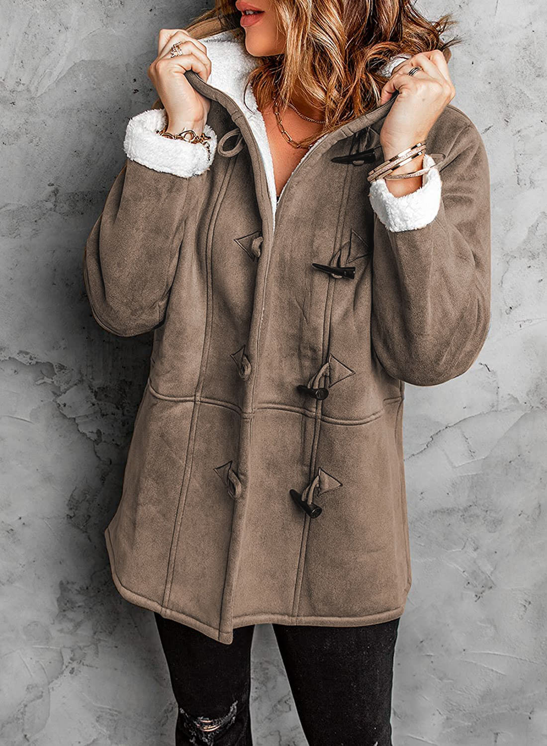 Dames Lange Winterjas Met Capuchon Voor Comfortabele Dagen 3