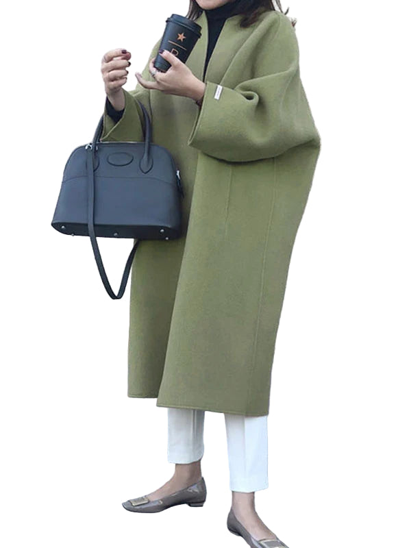 Dames Lange Wollmantel Stijlvol en Comfortabel 10