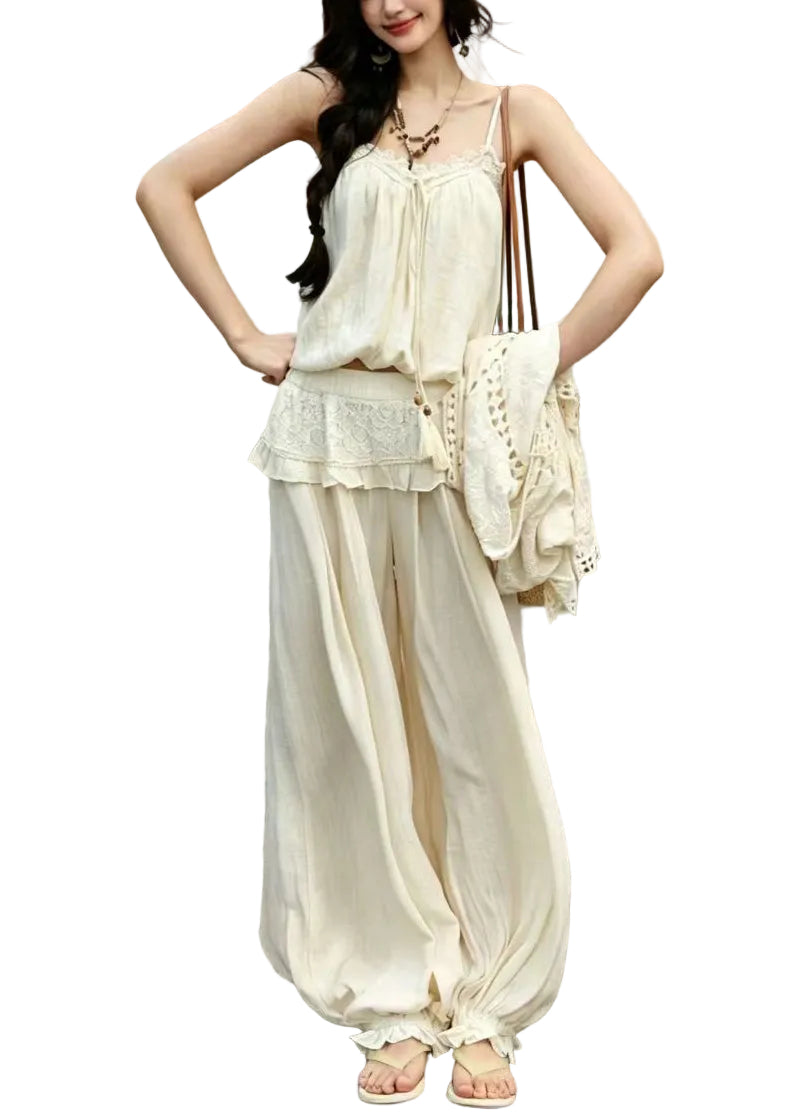 Dames Lantaarnbroek Tweedelige Set Zomer Stijlvol 0