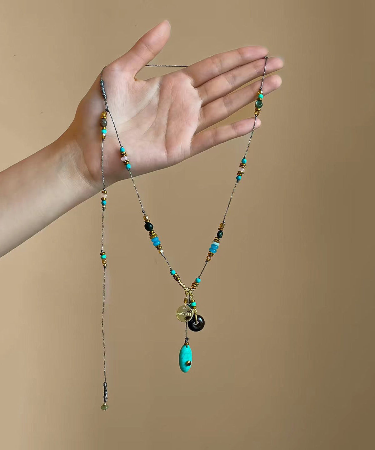 Dames Lariat Ketting Boho Stijl Gevlochten Koord 2