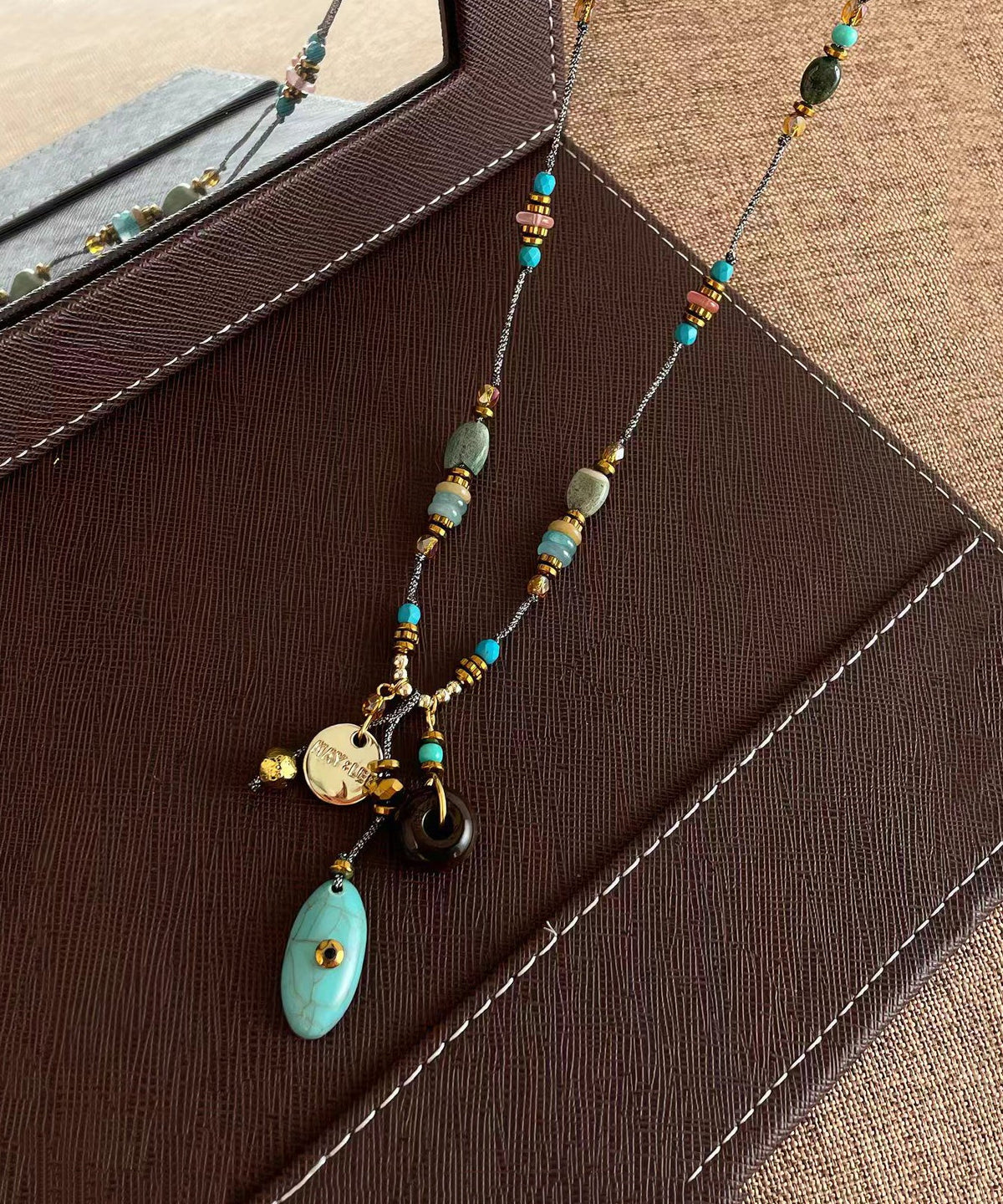 Dames Lariat Ketting Boho Stijl Gevlochten Koord 3